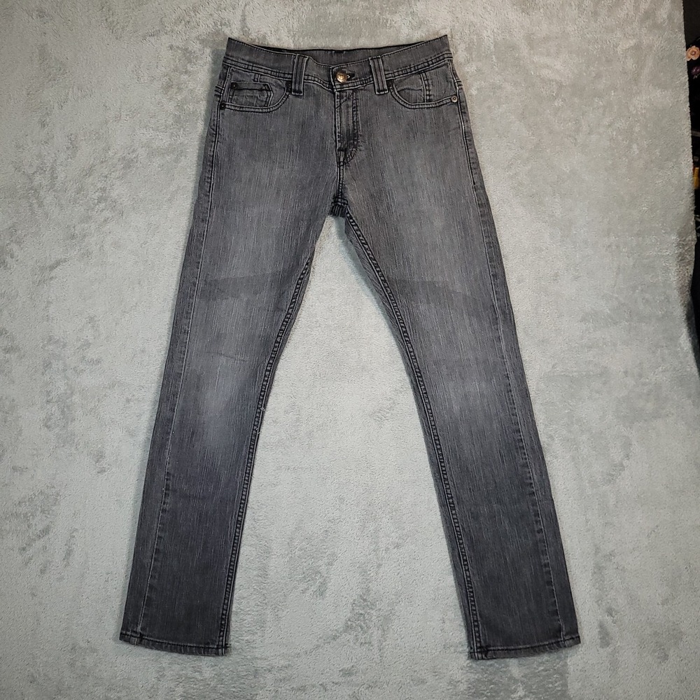 Levis 511 Slim Fit Jeans Mens 30x30 Gray 7 Pocket Skinny Jeans